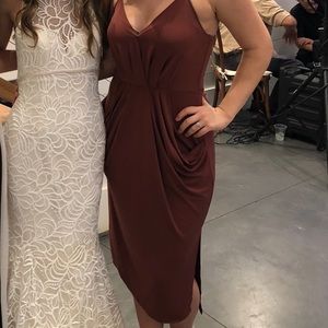 BCBG long maroon dress